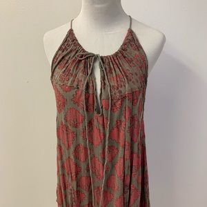 Free People Floral Print Boho Dress Tunic Size M